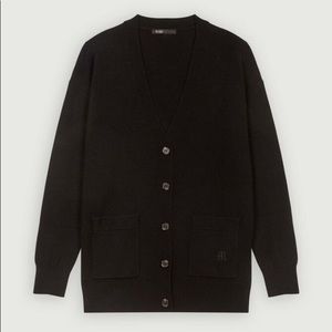 Maje cashmere cardigan black